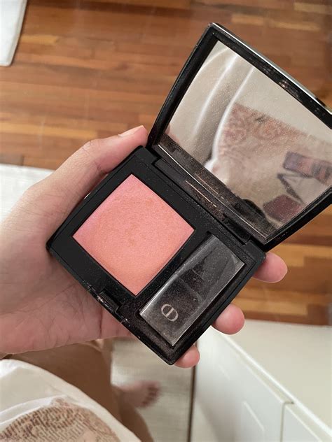 dior hologram blush swatch|Dior blush with flushed cheeks.